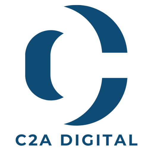 New C2A Digital Logo White and Blue