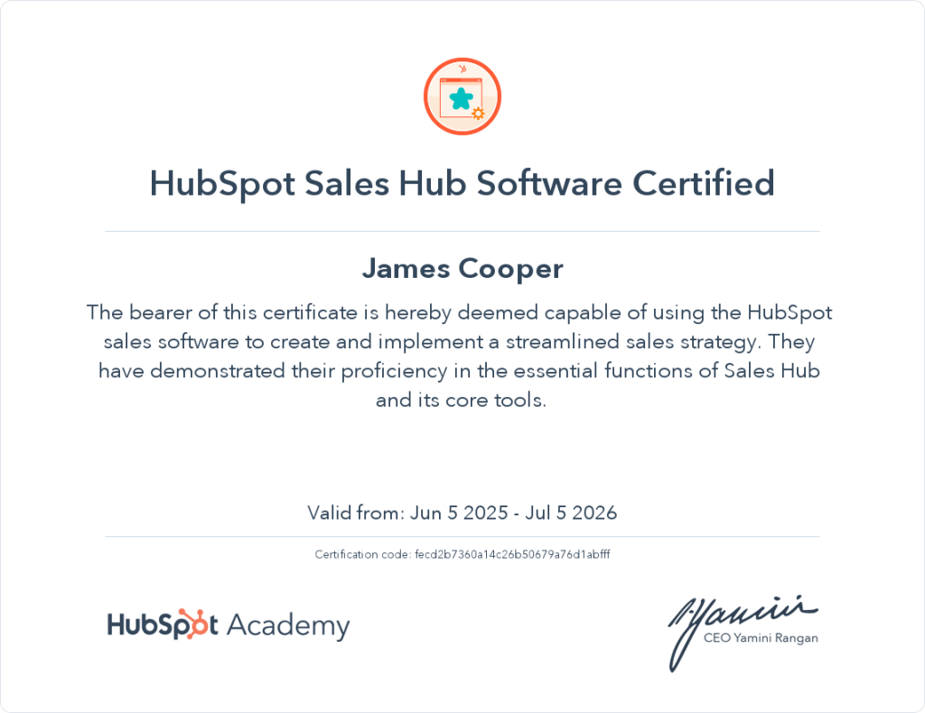 Hubspot Sales Software